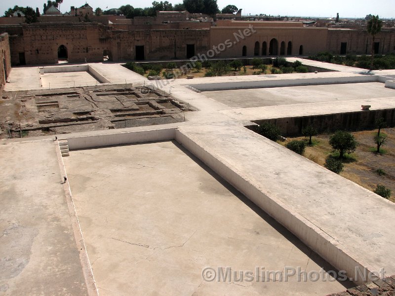 Overview picture from above, shows the Badi palace